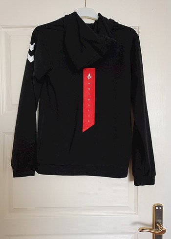 Erkek Siyah Kapüşonlu Sweatshirt - Görsel 4