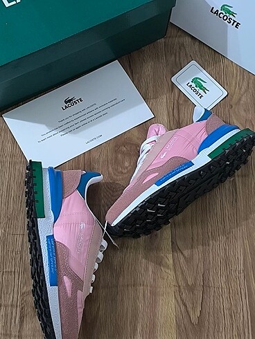 37 Beden pembe Renk Lacoste pembe kadın spor ayakkabı