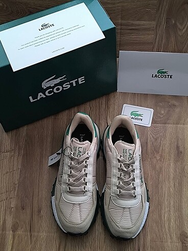 Lacoste Elite Active premium beyaz krem yeşil spor ayakkabı