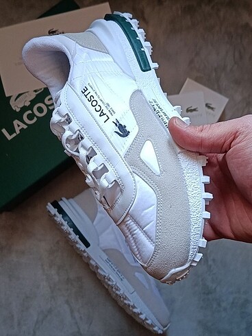 44 Beden beyaz Renk Lacoste elite active beyaz yeşil erkek spor