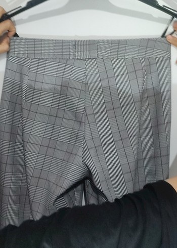 Gri Regular Fit Kadın Kumaş Pantolon - Görsel 4