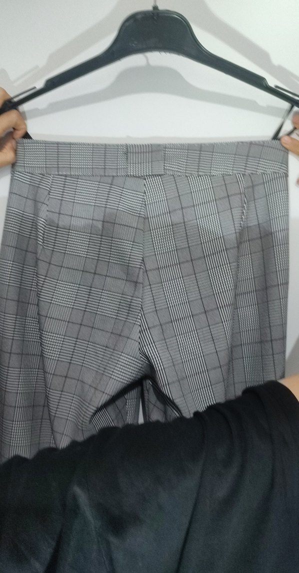 Gri Regular Fit Kadın Kumaş Pantolon - Görsel 4