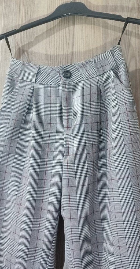 Gri Regular Fit Kadın Kumaş Pantolon - Görsel 2