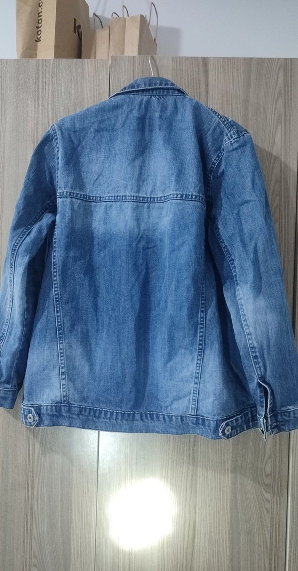 Nakışlı Mavi Denim Kadın Ceket - Görsel 4