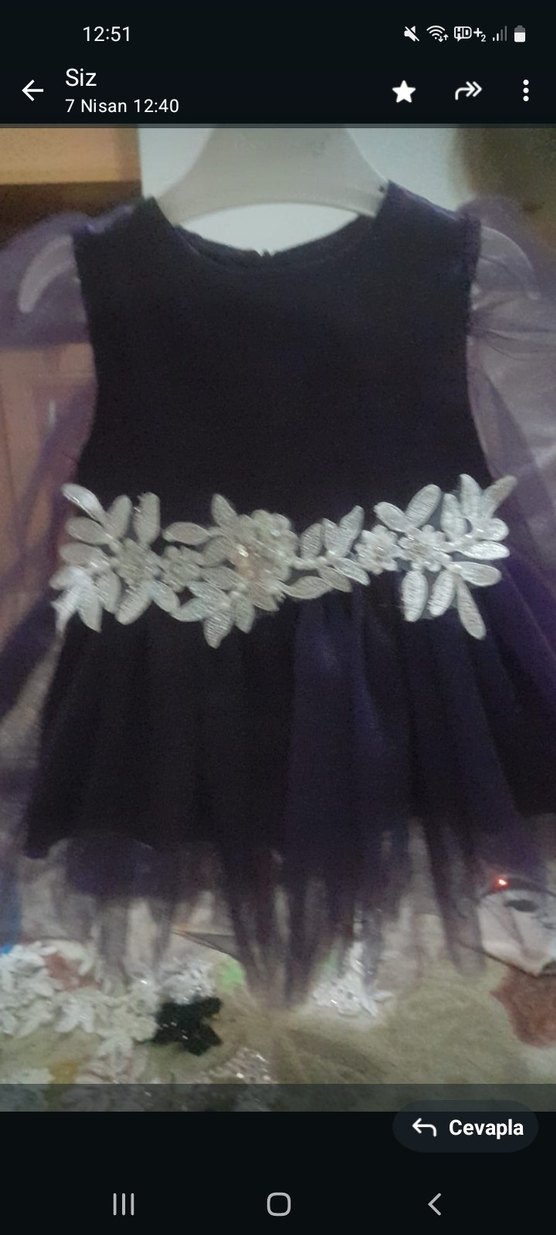 Tul kollu tutu elbise Asıl rengi son görselde net - Görsel 3