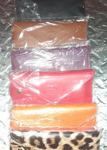 Kadın Çok Renkli Deri Fermuarlı Cüzdan - Görsel 2