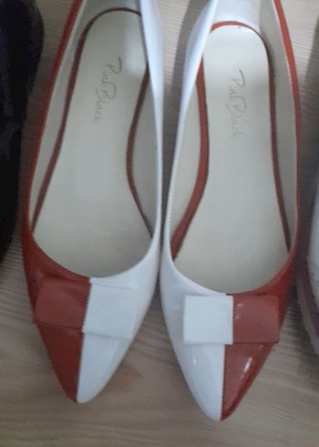 Beyaz Fiyonk Detaylı Stiletto kisa Topuklu Kadın Ayakkabı - Görsel 2