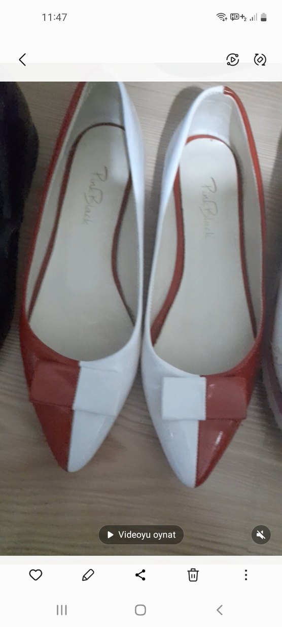 Beyaz Fiyonk Detaylı Stiletto kisa Topuklu Kadın Ayakkabı - Görsel 2