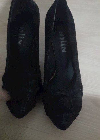 Kadın Siyah Pileli Platform Topuklu Stiletto - Görsel 3