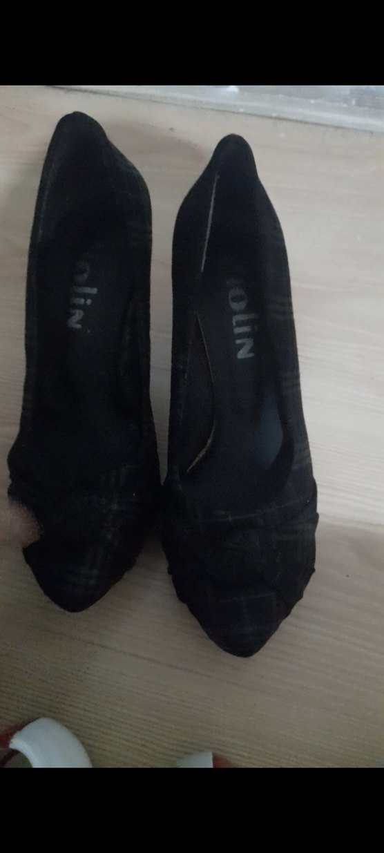 Kadın Siyah Pileli Platform Topuklu Stiletto - Görsel 3