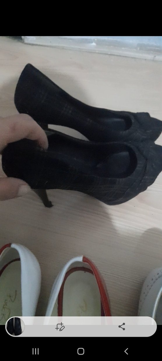 Kadın Siyah Pileli Platform Topuklu Stiletto - Görsel 2