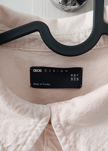 m Beden pembe Renk Asos ince kot ceket