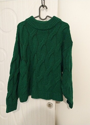 H&M yeşil kazak