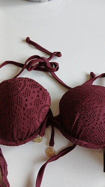 m Beden bordo Renk Bikini üstü