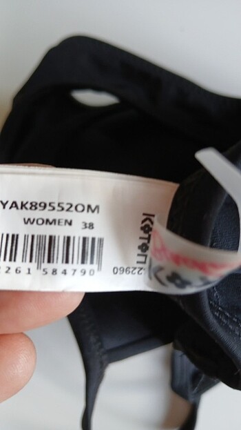 38 Beden siyah Renk Bikini üstü