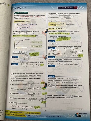  KAF Matematik Türev Fasikülü- Barış Ayhan