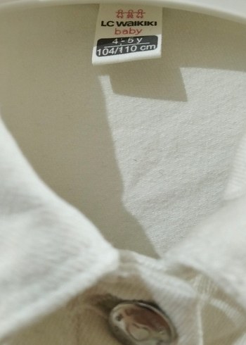 Beyaz kot Düğmeli Yelek - Görsel 2