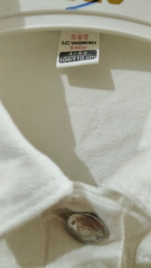 Beyaz kot Düğmeli Yelek - Görsel 2