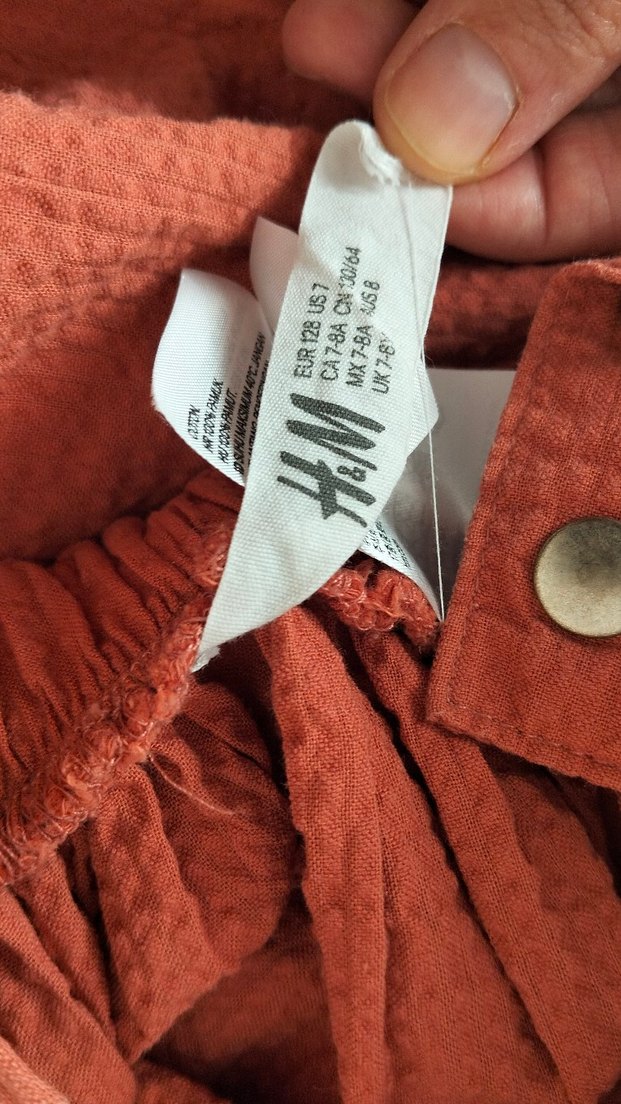 Kız Çocuk Kahverengi Keten Askılı Elbise H&M - Görsel 2