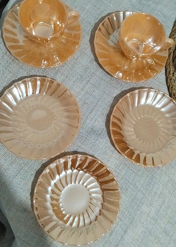 50 yıllık fincan. 2 lı fincan 3 fincan altlıgı - Görsel 2