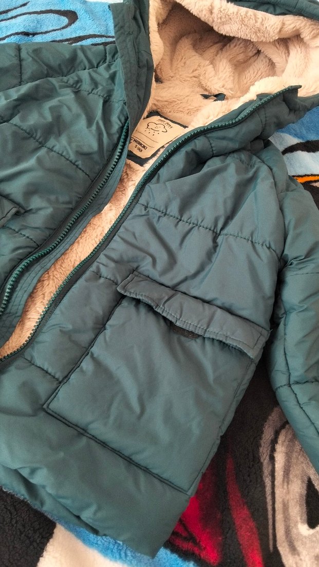 erkek çocuk montu. içi peluş. 3 4 yaş - Görsel 2