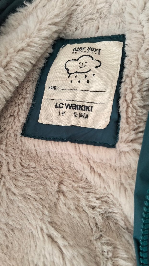 erkek çocuk montu. içi peluş. 3 4 yaş - Görsel 3