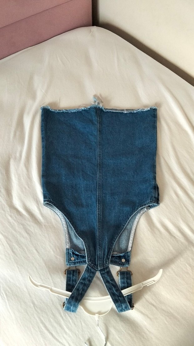 Mavi Kot elbise 7 8 yaş - Görsel 2