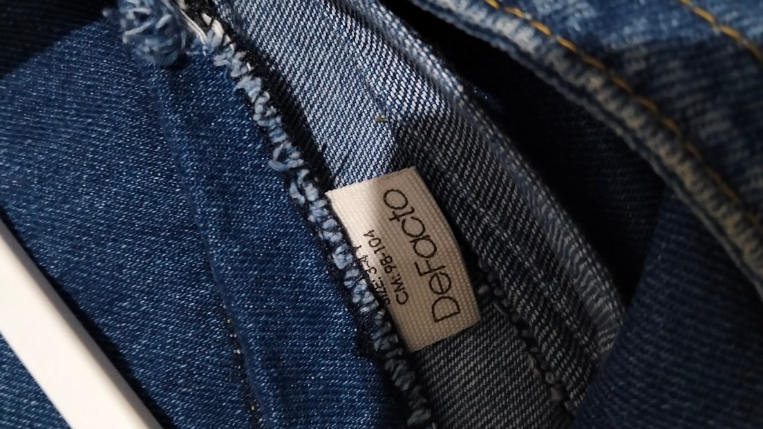 Erkek Çocuk Koyu Mavi Denim Tulum - Görsel 2