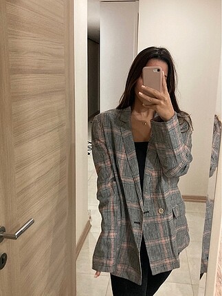 Bershka Ekoseli Blazer