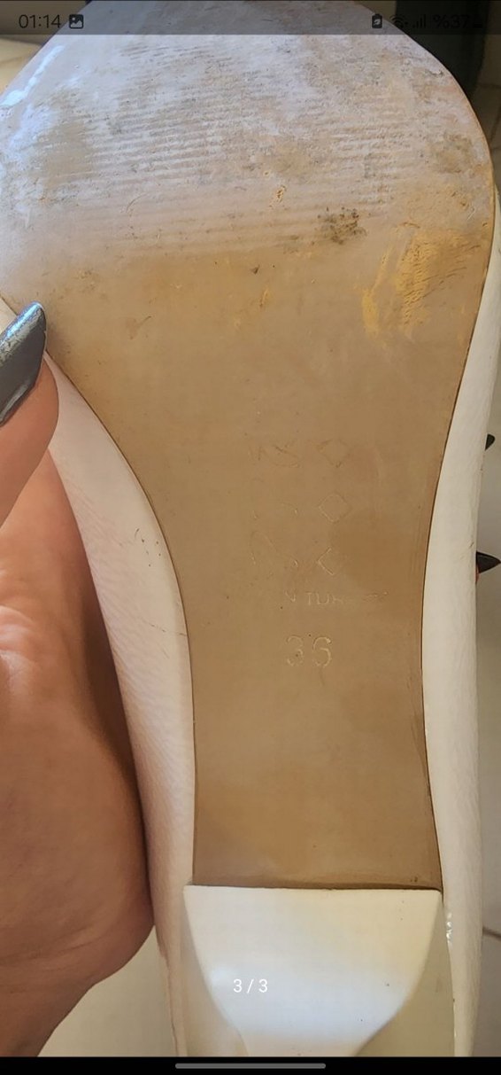 Beyaz Stiletto Topuklu Kadın Ayakkabı - Görsel 3