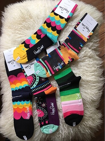 universal Beden çeşitli Renk Happy Socks orjinal çorap