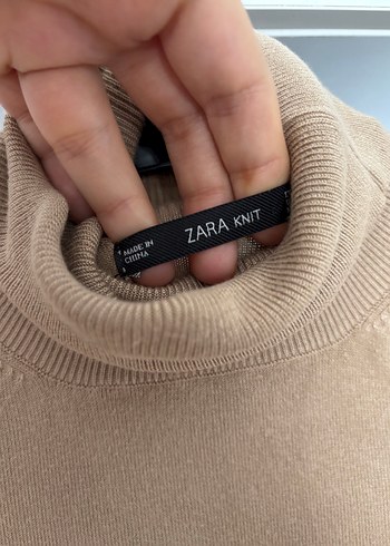 s Beden camel Renk Bej Balıkçı Yaka Triko Kazak