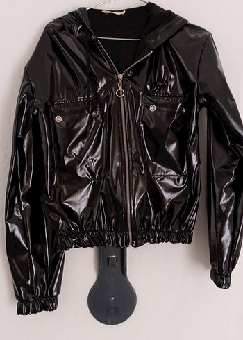 Kadın Siyah Deri Goth Mont - Görsel 3