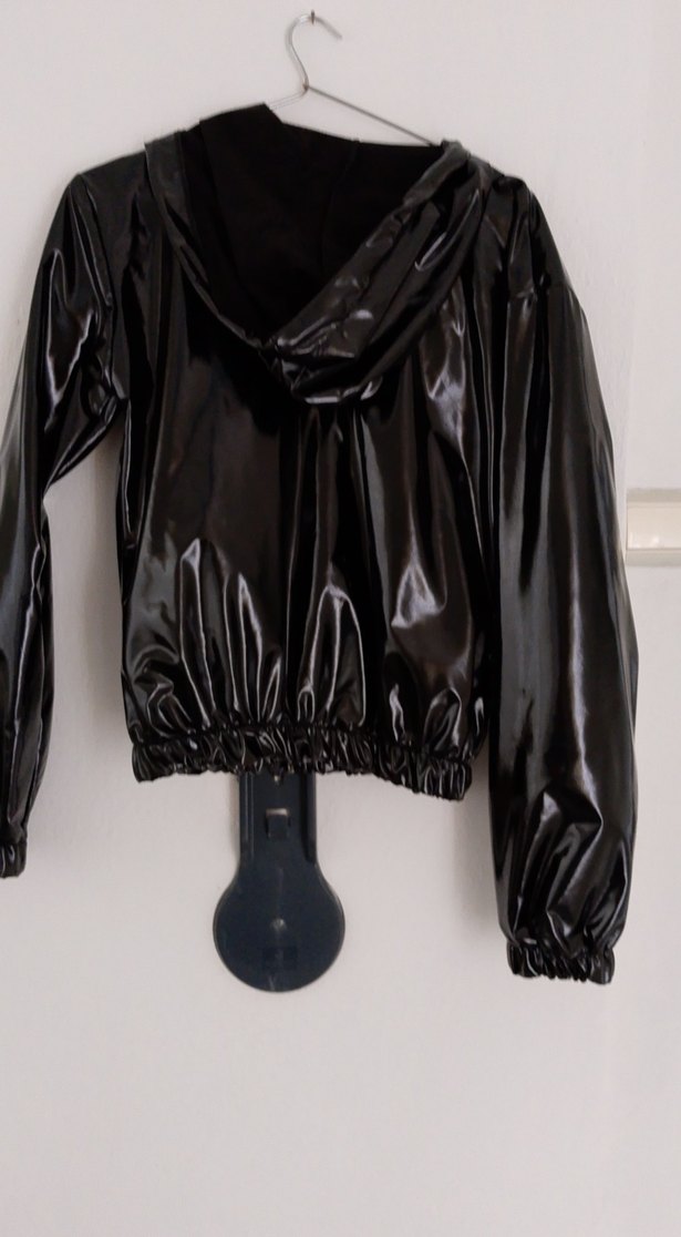 Kadın Siyah Deri Goth Mont - Görsel 4