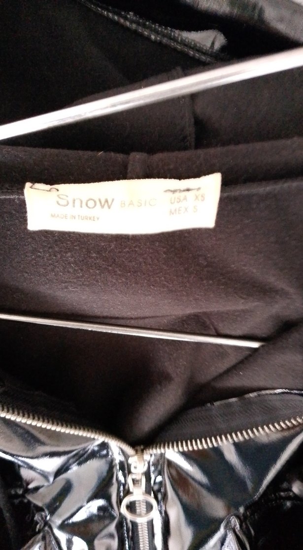 Kadın Siyah Deri Goth Mont - Görsel 5