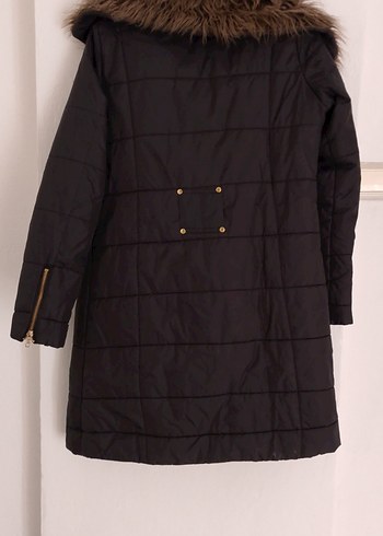 Kürk Detaylı Midi Kadın Kışlık Mont - Görsel 3