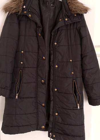 Kürk Detaylı Midi Kadın Kışlık Mont - Görsel 2