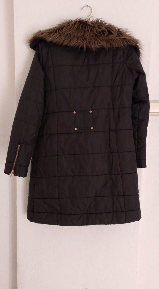 Kürk Detaylı Midi Kadın Kışlık Mont - Görsel 3