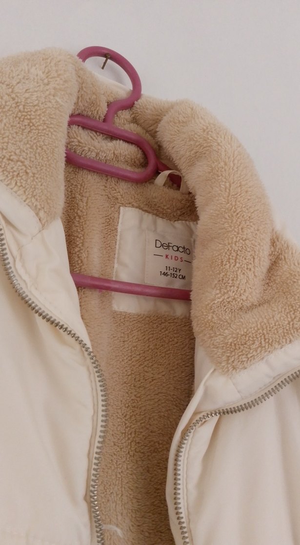 Kadın Bej Kürklü Sıcak Kış Ceketi - Görsel 2