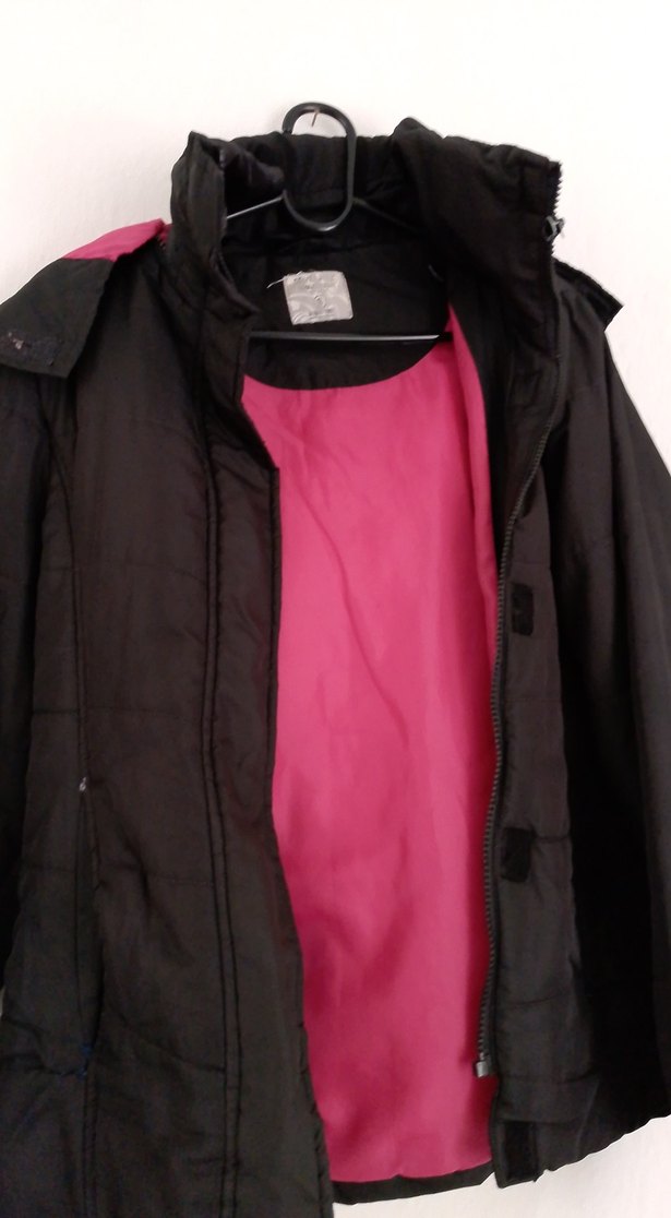 Kemerli, Yüksek Yakalı Kadın Ceket - Görsel 4