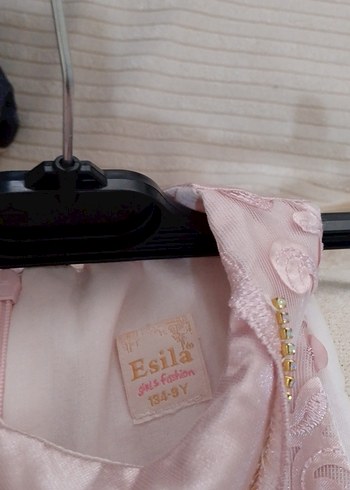 Klasik Dantel İşlemeli Pembe Kız Elbisesi - Görsel 5