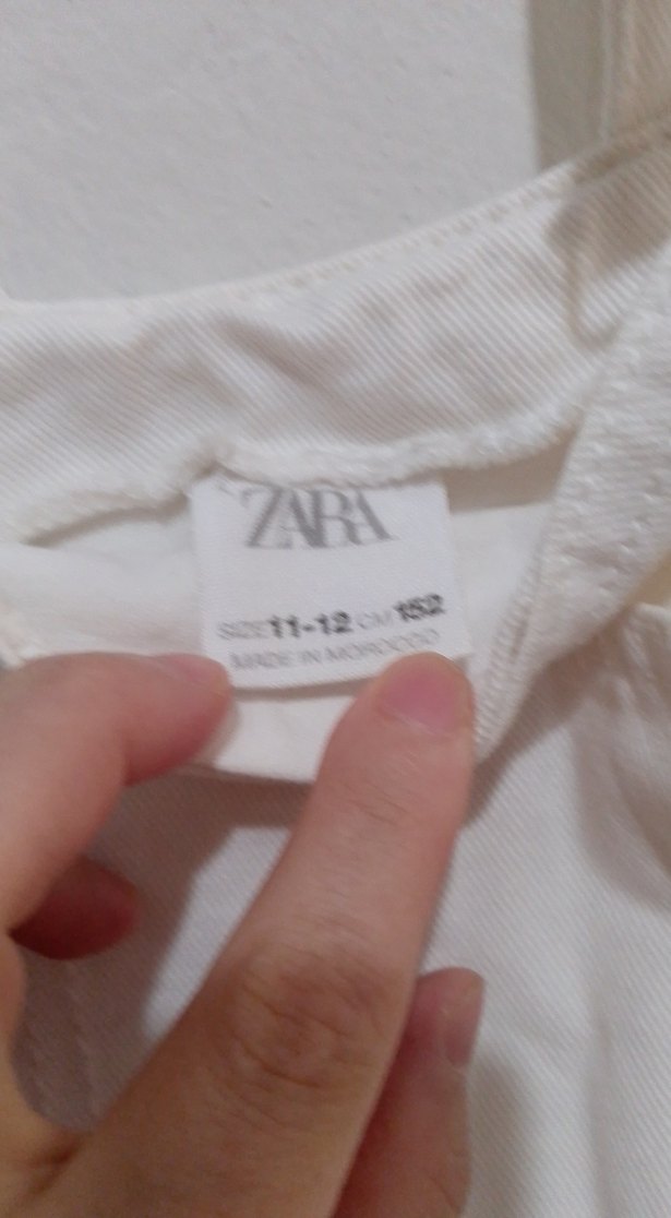 Kızlar için Beyaz Askılı Pamuklu Salopet - Görsel 3