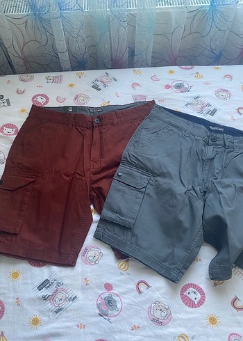 Gevşek Kesim, Kemerli Erkek Şortlar - Görsel 2