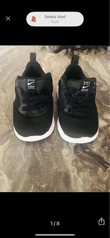 Nike air siyah bebek ayakkabısı