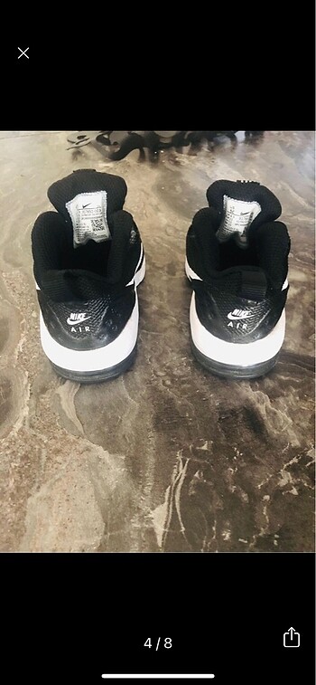 21 Beden siyah Renk Nike air siyah bebek ayakkabısı