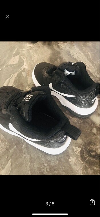 21 Beden Nike air siyah bebek ayakkabısı