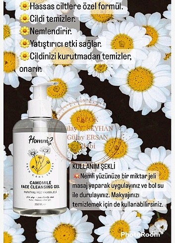 Homm bitkisel papatyalı yüz yıkama Jeli 