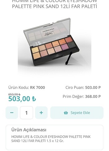 Diğer Homm bitkisel Pink far paleti