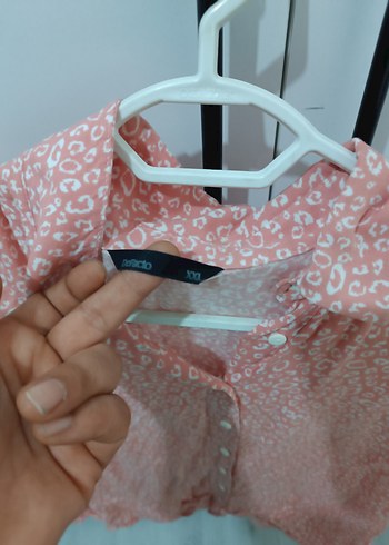 Defacto Pembe Desenli Düğmeli Kolsuz Gömlek