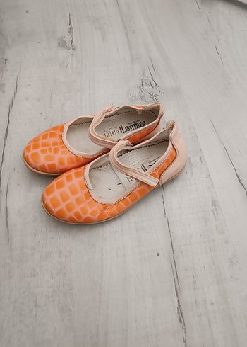 Turuncu Yılan Desenli Kız Babet - Görsel 4